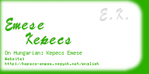 emese kepecs business card